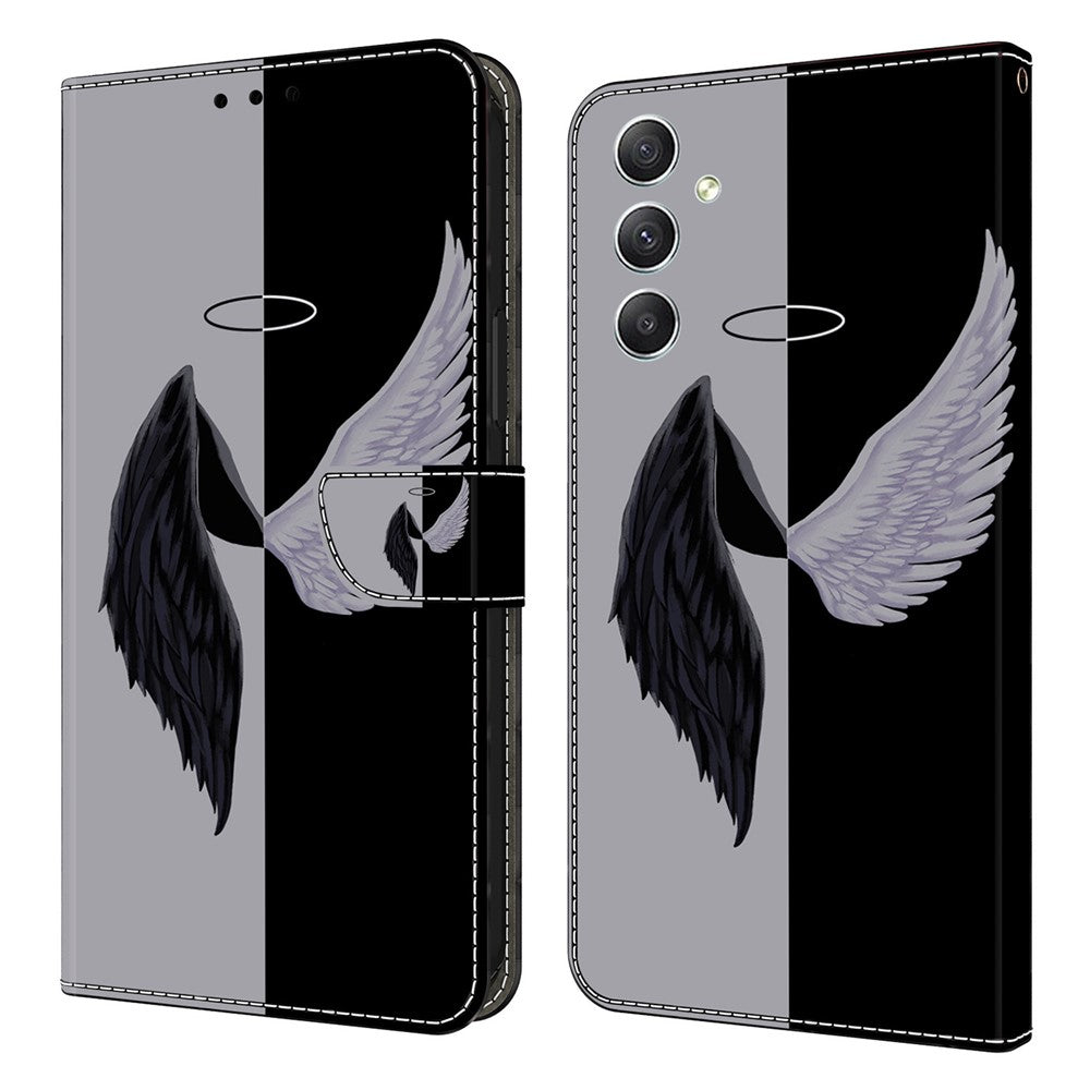 Til Samsung Galaxy A15 4G Cover Ridsefrit PU-læder 3D-mønster Telefoncover