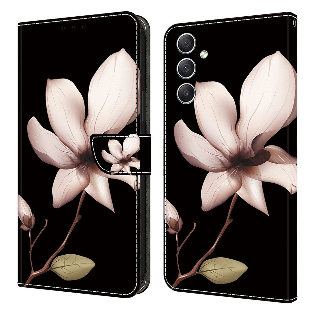 Til Samsung Galaxy A15 4G Cover Ridsefrit PU-læder 3D-mønster Telefoncover