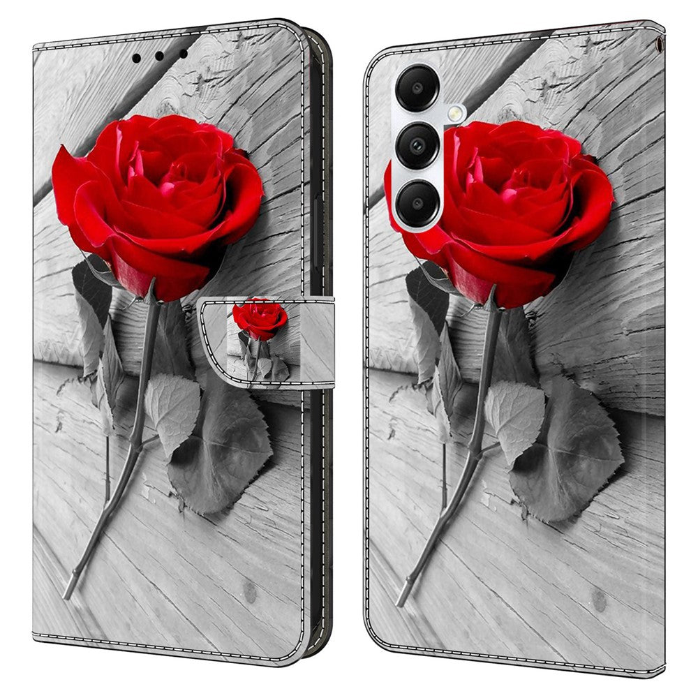 Til Samsung Galaxy A05s 4G Etui Pung PU Læder 3D Mønster Flip Telefon Cover