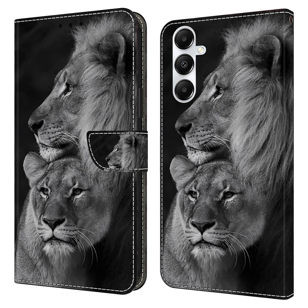 Til Samsung Galaxy A05s 4G Etui Pung PU Læder 3D Mønster Flip Telefon Cover