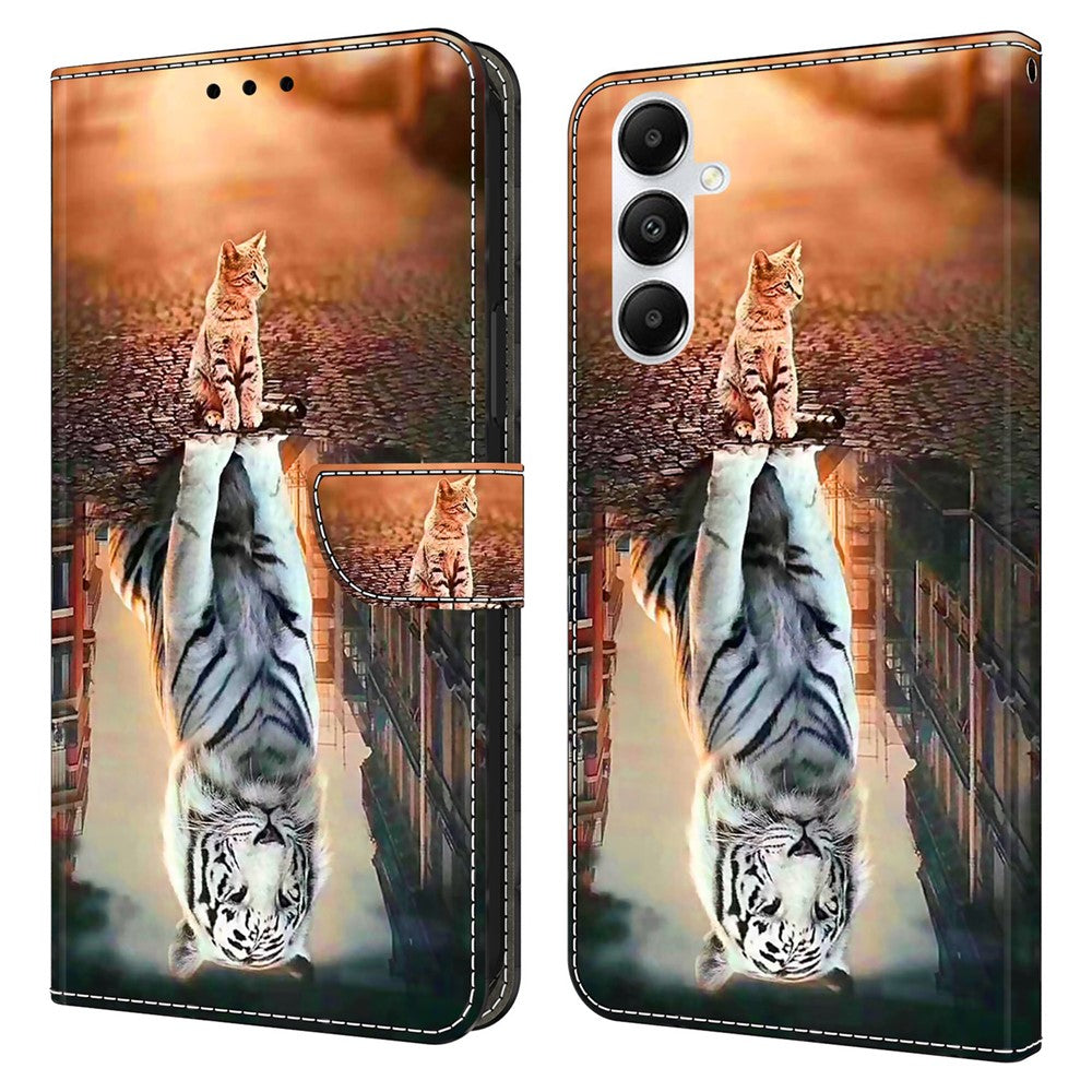 Til Samsung Galaxy A05s 4G Etui Pung PU Læder 3D Mønster Flip Telefon Cover