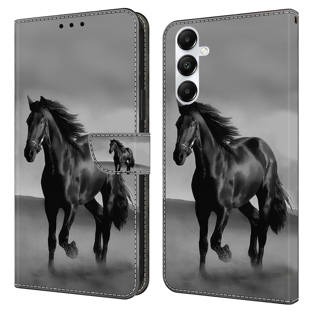Til Samsung Galaxy A05s 4G Etui Pung PU Læder 3D Mønster Flip Telefon Cover