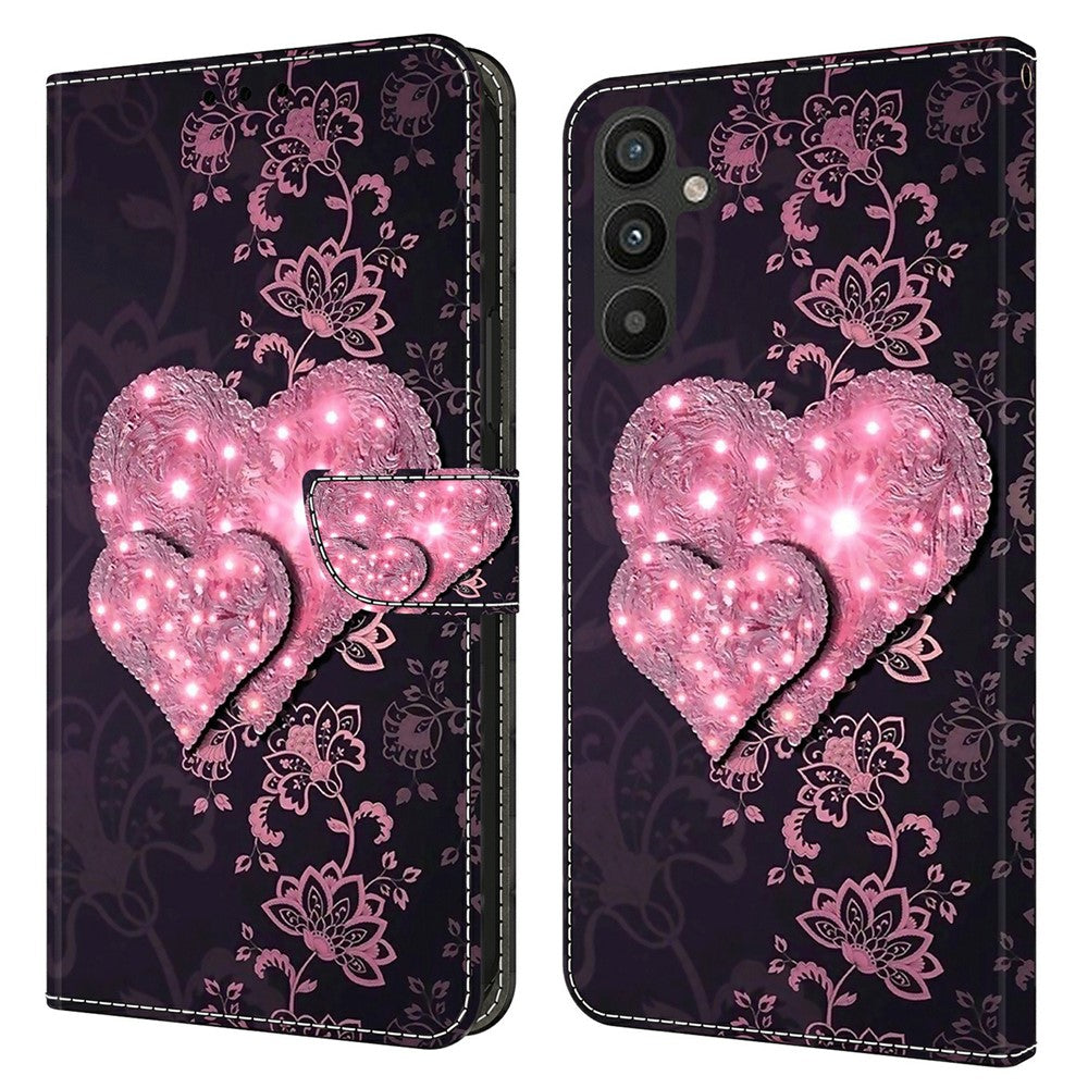 For Samsung Galaxy A15 4G Case 3D Pattern PU Leather Flip Protective Cover
