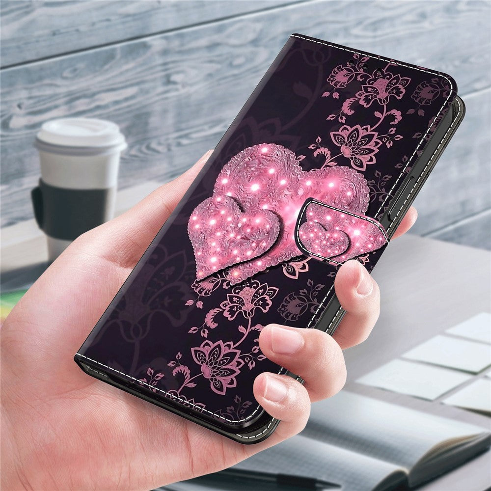 For Samsung Galaxy A15 4G Case 3D Pattern PU Leather Flip Protective Cover
