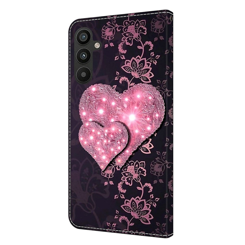 For Samsung Galaxy A15 4G Case 3D Pattern PU Leather Flip Protective Cover