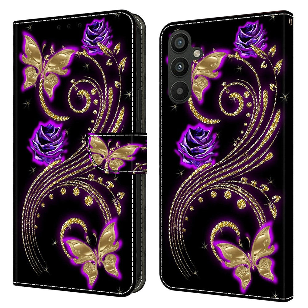 For Samsung Galaxy A15 4G Case 3D Pattern PU Leather Flip Protective Cover
