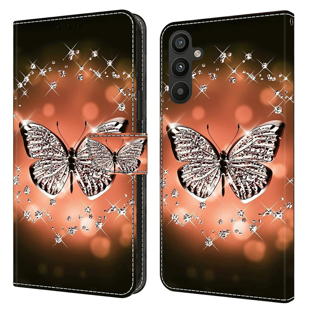 For Samsung Galaxy A15 4G Case 3D Pattern PU Leather Flip Protective Cover
