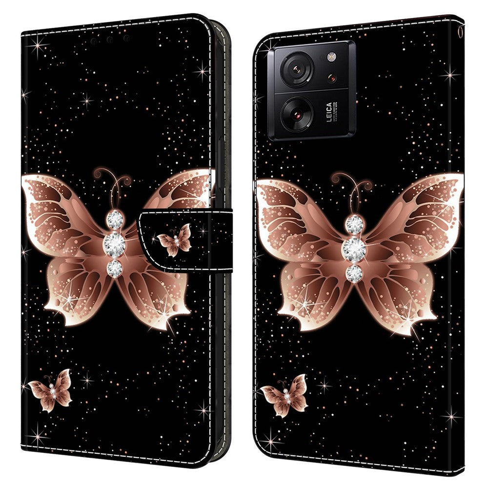 Xiaomi Redmi K60 Ultra / 13T / 13T Pro folio-cover i PU-læder med 3D-mønstertryk