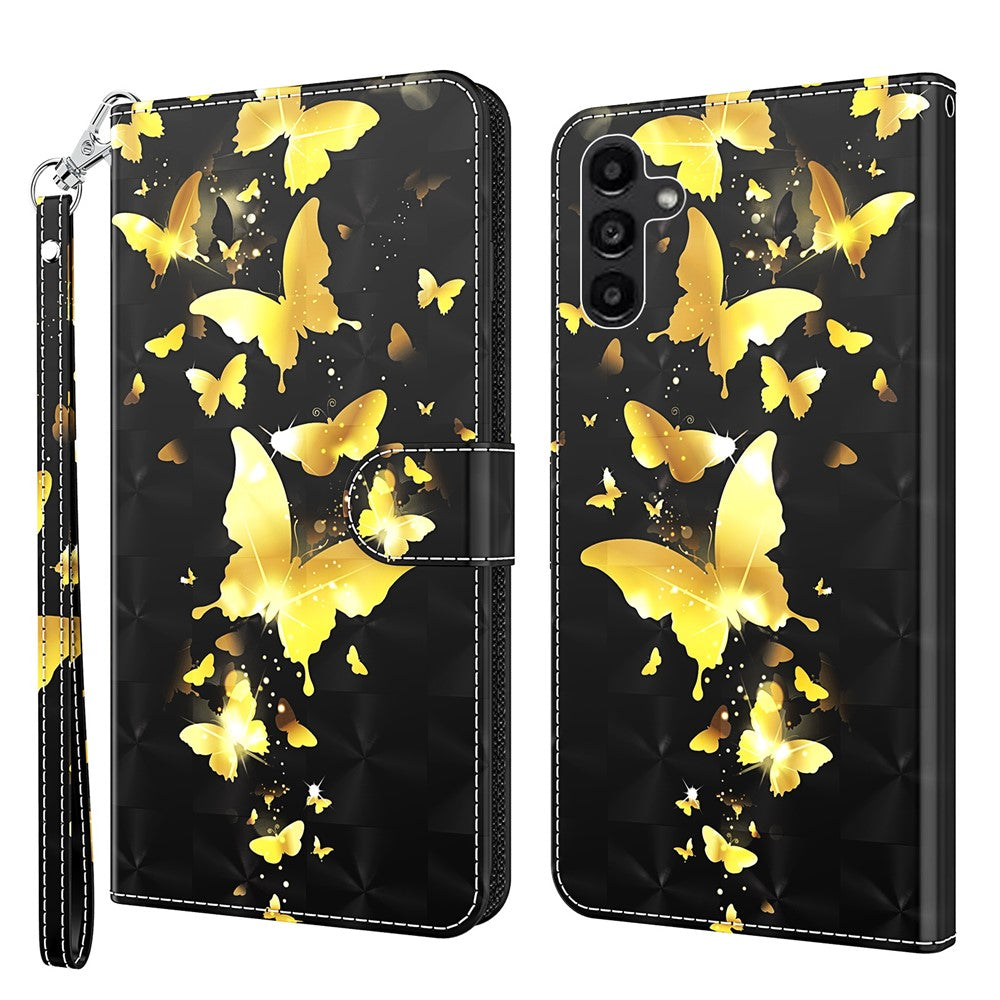 For Samsung Galaxy A05s 4G Case Flip PU Leather 3D Pattern Printing Phone Cover