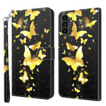 Til Samsung Galaxy A15 4G cover 3D mønster print PU læder pung telefon cover