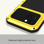 LOVE MEI For iPhone 15 Case with Tempered Glass Screen Protector Phone Cover