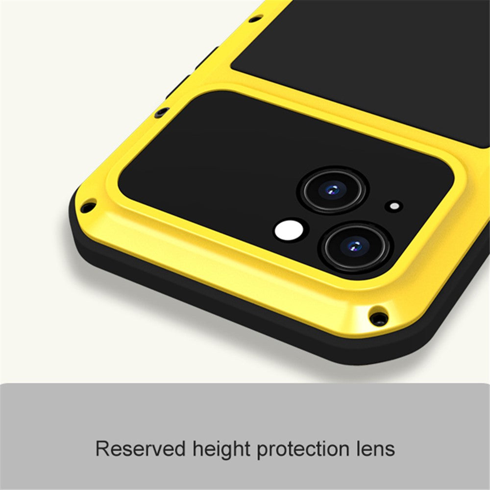 LOVE MEI For iPhone 15 Case with Tempered Glass Screen Protector Phone Cover