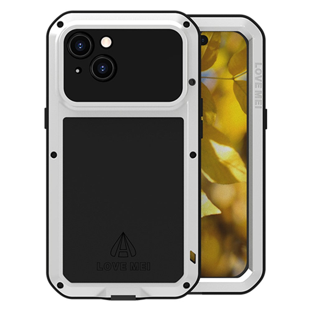 LOVE MEI For iPhone 15 Case with Tempered Glass Screen Protector Phone Cover