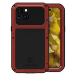 LOVE MEI For iPhone 15 Case with Tempered Glass Screen Protector Phone Cover