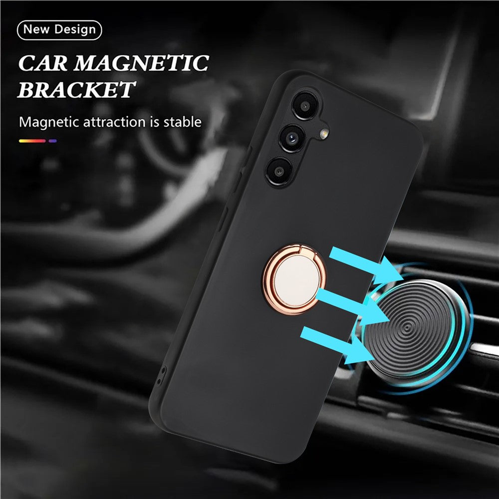 Til Samsung Galaxy A15 4G etui TPU telefoncover med ringestativ