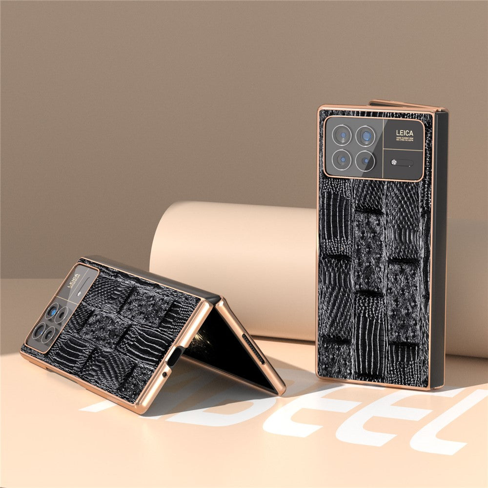 For Xiaomi Mix Fold 3 5G Case Electroplated Mahjong Texture Non-Slip Phone Cover