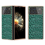 For Xiaomi Mix Fold 3 5G Case Shockproof Genuine Cow Leather+PC Electroplating Cover