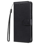For Samsung Galaxy A05s 4G Case Solid Color Leather Mobile Cover Wallet Stand with Strap