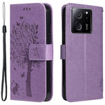 For Xiaomi Redmi K60 Ultra / 13T / 13T Pro Phone Case with Stand Cat Tree Pattern Leather Wallet Mobile Cover