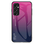 Til Samsung Galaxy A05s 4G Cover Hærdet Glas+PC+TPU Gradient Anti-fald Telefoncover
