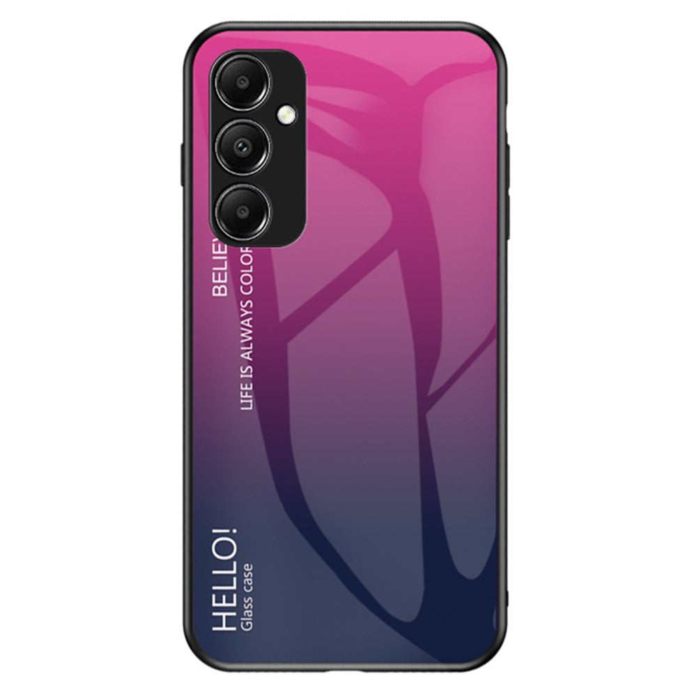 Til Samsung Galaxy A05s 4G Cover Hærdet Glas+PC+TPU Gradient Anti-fald Telefoncover