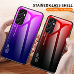 Til Samsung Galaxy A05s 4G Cover Hærdet Glas+PC+TPU Gradient Anti-fald Telefoncover