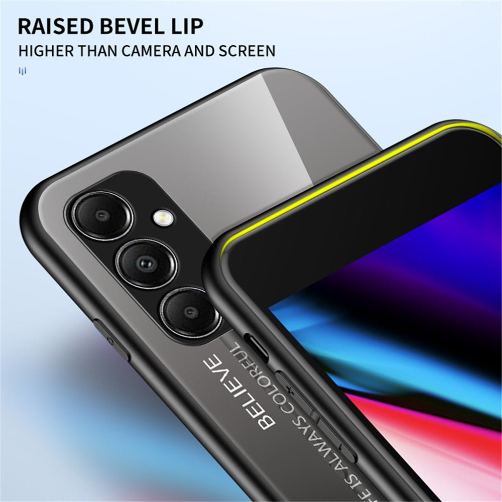 Til Samsung Galaxy A05s 4G Cover Hærdet Glas+PC+TPU Gradient Anti-fald Telefoncover