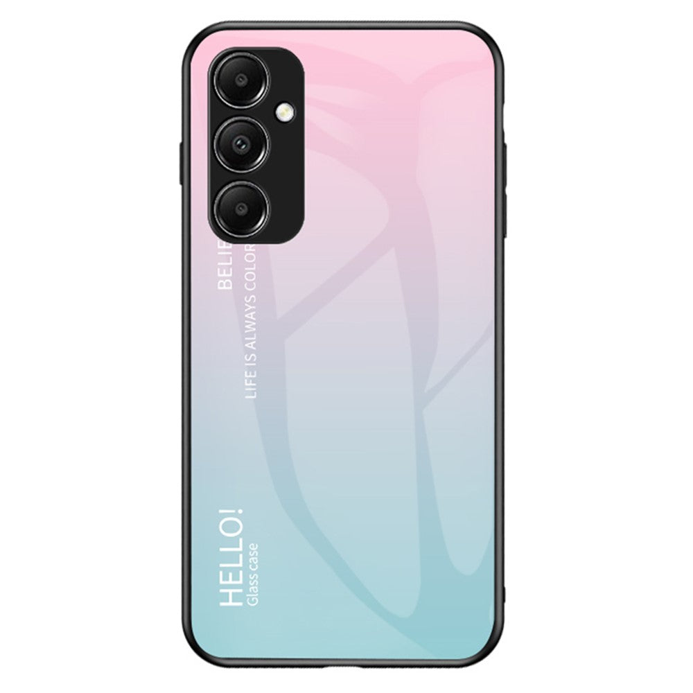 Til Samsung Galaxy A05s 4G Cover Hærdet Glas+PC+TPU Gradient Anti-fald Telefoncover