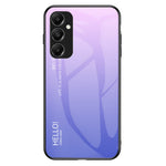 Til Samsung Galaxy A05s 4G Cover Hærdet Glas+PC+TPU Gradient Anti-fald Telefoncover