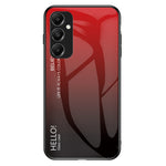 Til Samsung Galaxy A05s 4G Cover Hærdet Glas+PC+TPU Gradient Anti-fald Telefoncover
