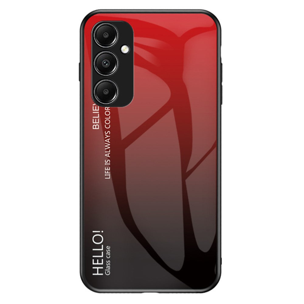 Til Samsung Galaxy A05s 4G Cover Hærdet Glas+PC+TPU Gradient Anti-fald Telefoncover