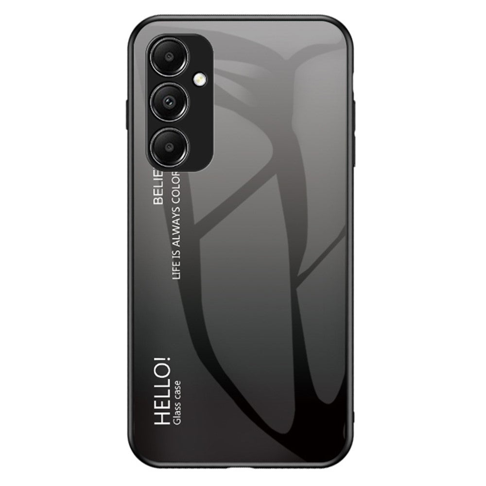 Til Samsung Galaxy A05s 4G Cover Hærdet Glas+PC+TPU Gradient Anti-fald Telefoncover