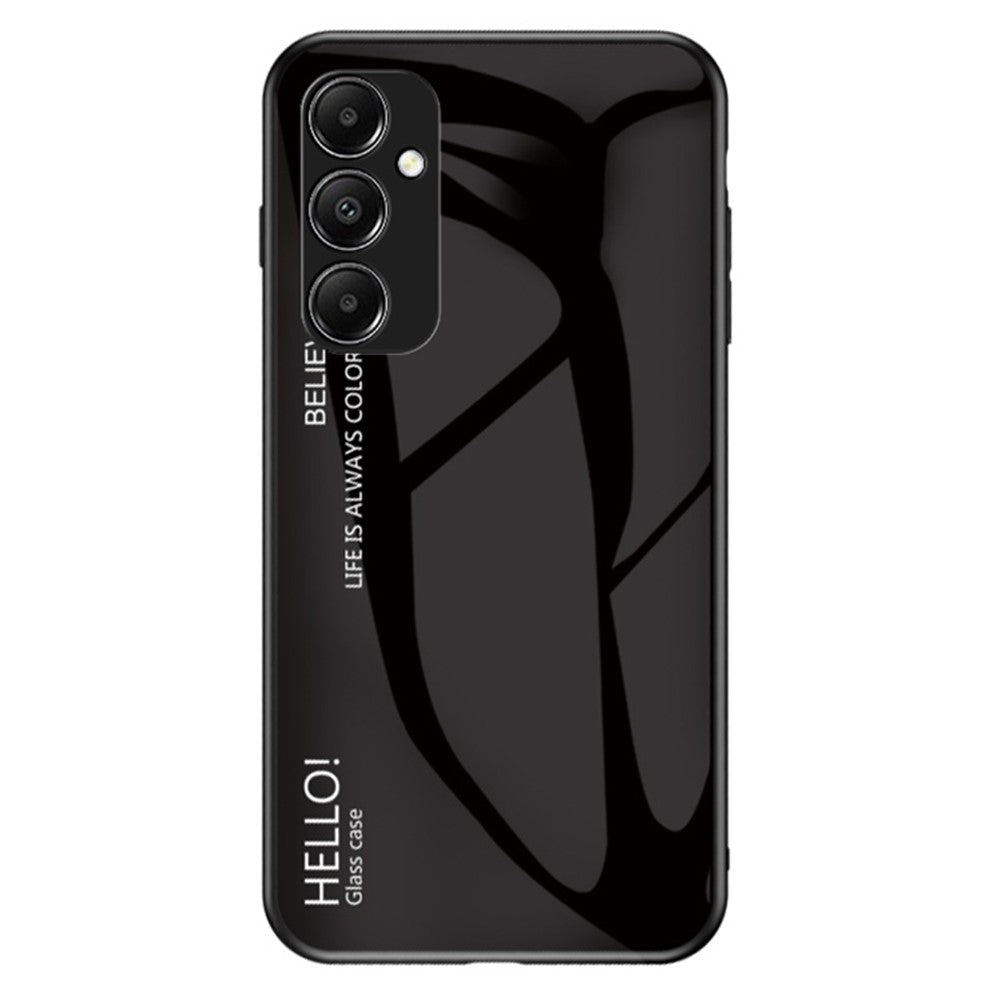 Til Samsung Galaxy A05s 4G Cover Hærdet Glas+PC+TPU Gradient Anti-fald Telefoncover