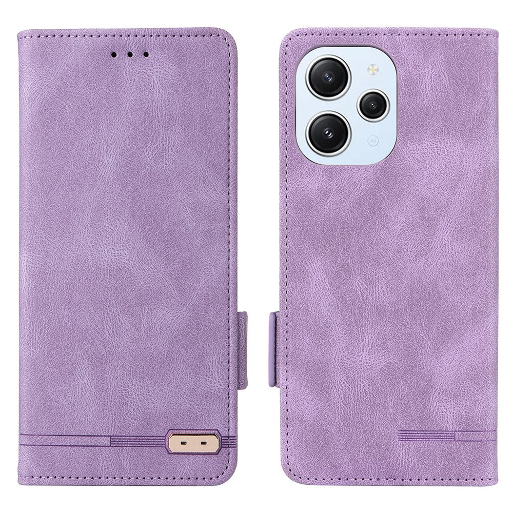 For Xiaomi Redmi 12 4G / 5G (Global) Case Hardware Decor PU Leather Wallet Phone Cover