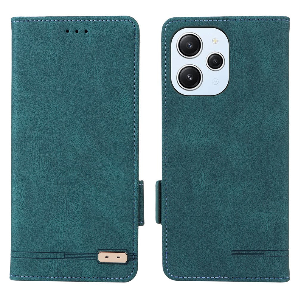 For Xiaomi Redmi 12 4G / 5G (Global) Case Hardware Decor PU Leather Wallet Phone Cover