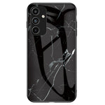 Til Samsung Galaxy A15 4G Cover Faldsikkert Marmormønster Hærdet Glas+PC+TPU Skal