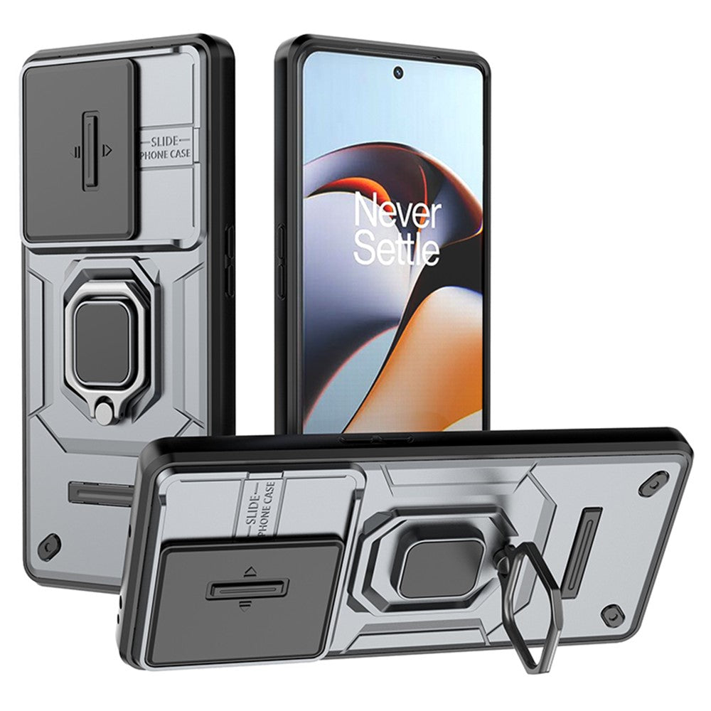 OnePlus 11R 5G / Ace 2 5G-skal med glidande linslock PC+TPU-stativ