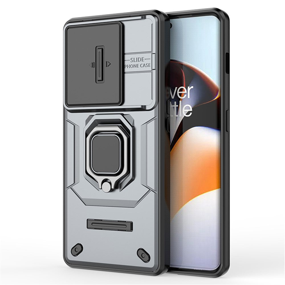 OnePlus 11R 5G / Ace 2 5G-skal med glidande linslock PC+TPU-stativ