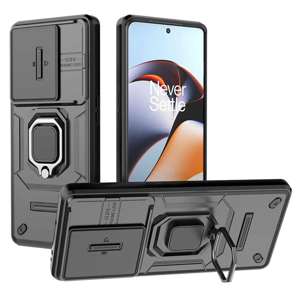 OnePlus 11R 5G / Ace 2 5G-skal med glidande linslock PC+TPU-stativ