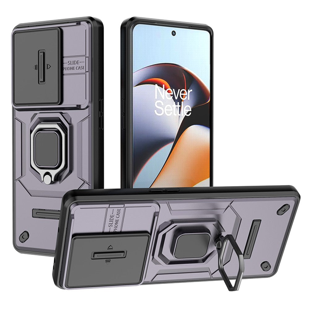 OnePlus 11R 5G / Ace 2 5G-skal med glidande linslock PC+TPU-stativ
