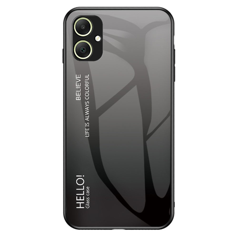 For Samsung Galaxy A05 4G Case Drop Proof Tempered Glass+PC+TPU Gradient Phone Cover