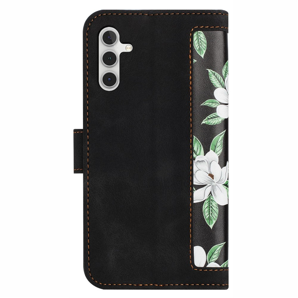 For Samsung Galaxy S23 FE Case Card Slots PU Leather Flower Pattern Printing Phone Cover