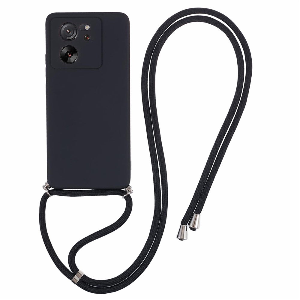 Xiaomi 13T / 13T Pro / Redmi K60 Ultra-skal Mjukt fiberfoder Gummerat TPU-skal med långt snöre