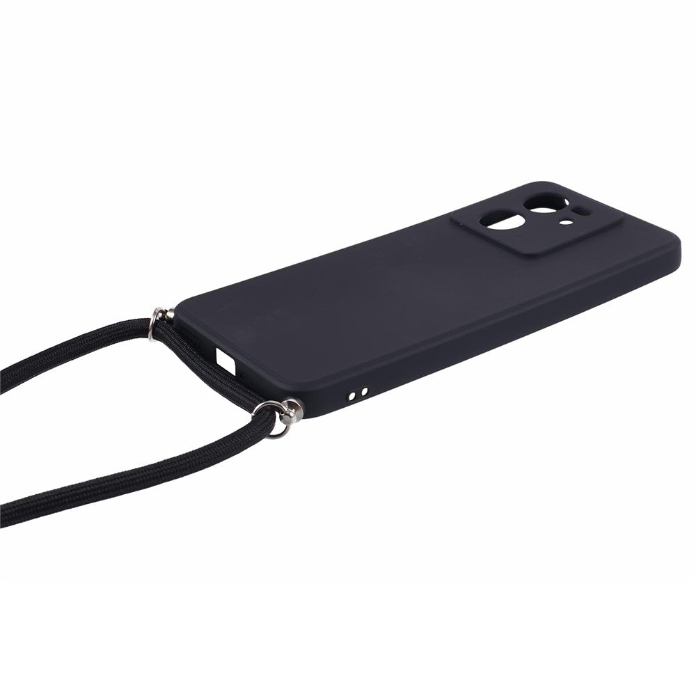 Xiaomi 13T / 13T Pro / Redmi K60 Ultra-skal Mjukt fiberfoder Gummerat TPU-skal med långt snöre