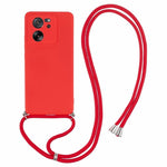 Xiaomi 13T / 13T Pro / Redmi K60 Ultra-skal Mjukt fiberfoder Gummerat TPU-skal med långt snöre