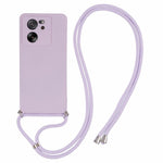 Xiaomi 13T / 13T Pro / Redmi K60 Ultra-skal Mjukt fiberfoder Gummerat TPU-skal med långt snöre