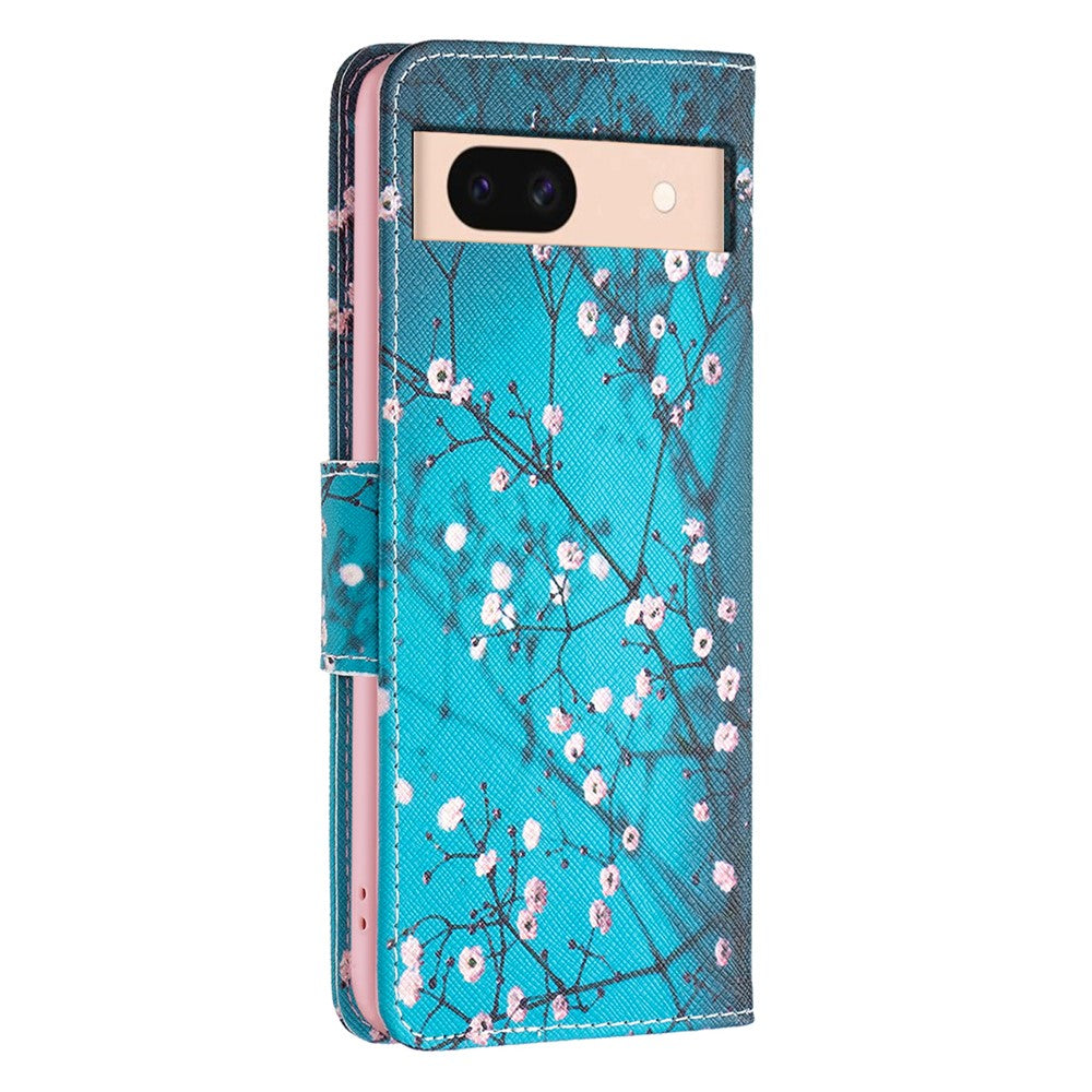 For Google Pixel 8a Case Pattern Printing Wallet Leather Phone Cover