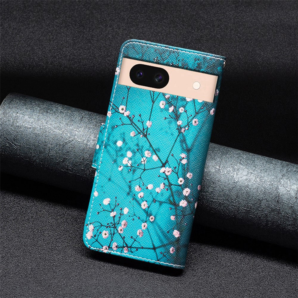 For Google Pixel 8a Case Pattern Printing Wallet Leather Phone Cover