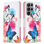 For Samsung Galaxy S24 Ultra Case Wallet Pattern Printing Phone Cover