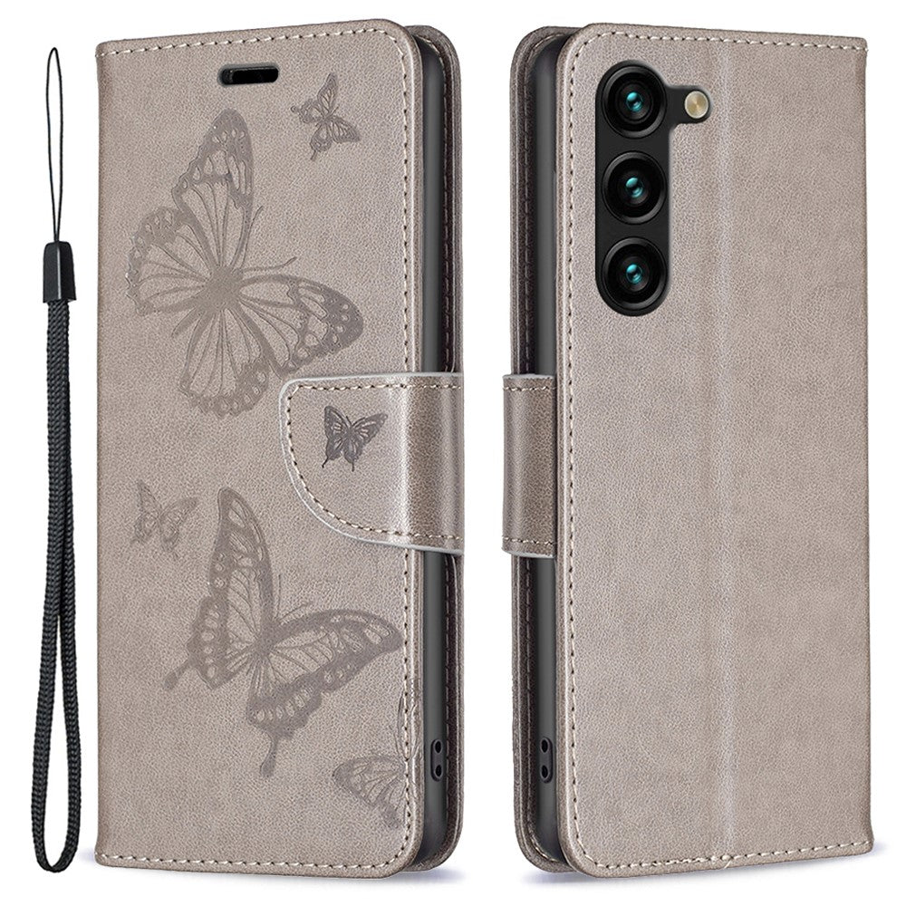 For Samsung Galaxy S25+ / S24+ Case Butterfly Imprinted PU Leather Wallet Cover